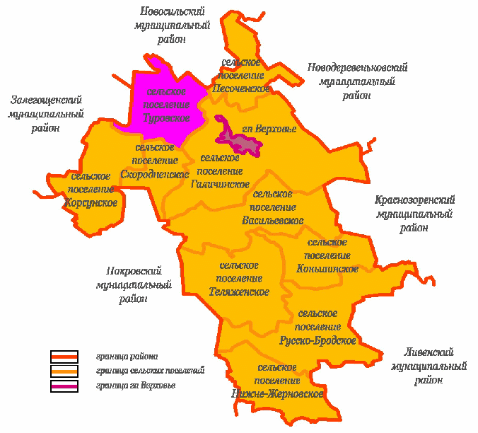 Орловская обл карта обл